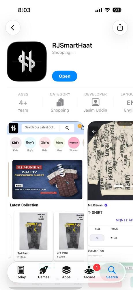 App Development RJ Smart Haat - ios